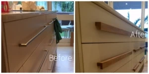Timber Revamp, Replacing Existing Handles with Timber Pulls