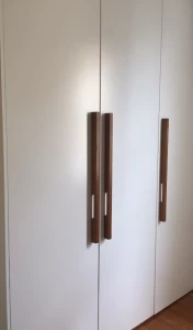 Teak on White - Bodo Cupboard Door Handles