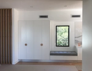 Storage Space with a Window Seat 